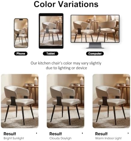 Dining Chairs Set of 4, Modern Faux Leather Kitchen Chairs