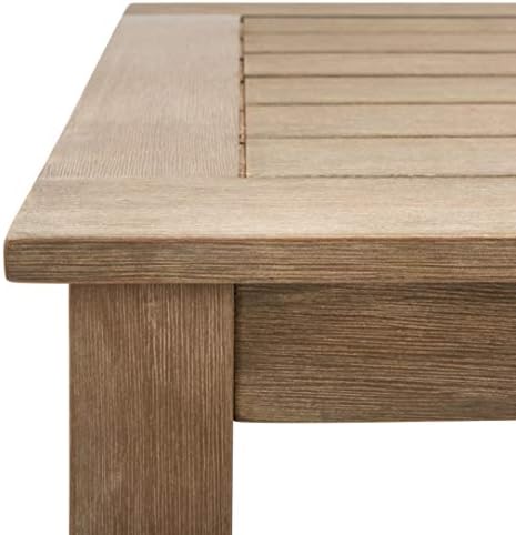 SAFAVIEH Couture Outdoor Santa Cruz Wood Coffee Table, 48.8" CPT1016A
