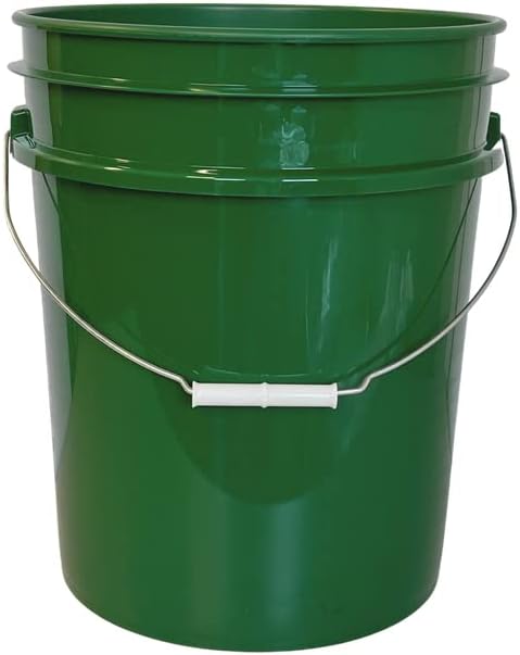 House Naturals 5 Gallon Buckets pails with Screw on Airtight Black Lids - Foo...