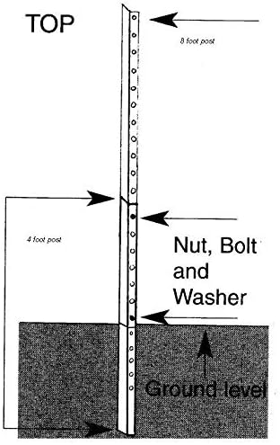 Deer Fence Posts – Angle Steel Black Garden Fence Poles (8 feet (10 Poles))