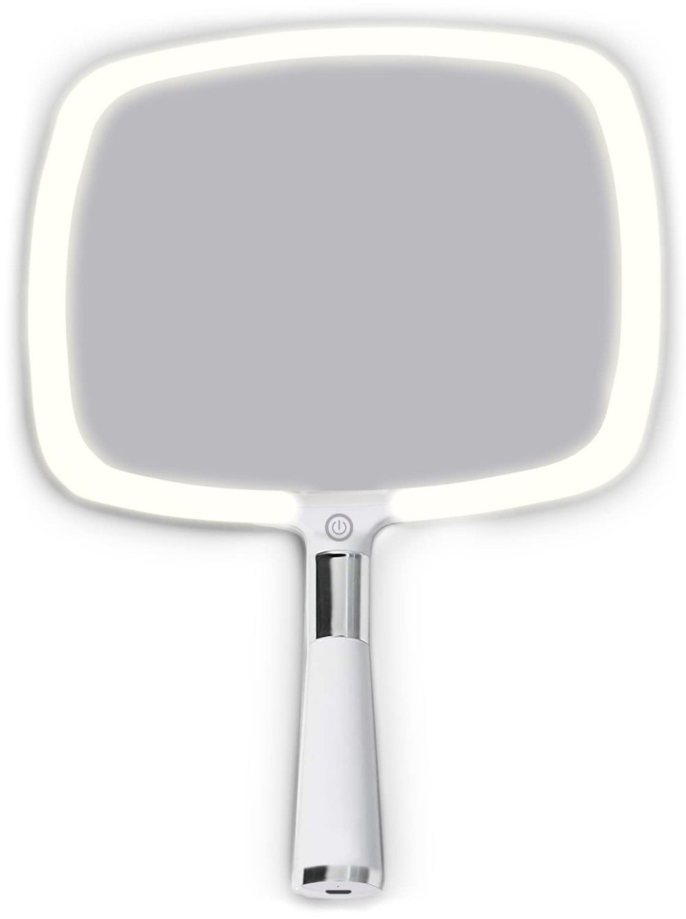 MIRRORVANA Lighted Handheld Mirror with Detachable Stand, 9" x 13" ...
