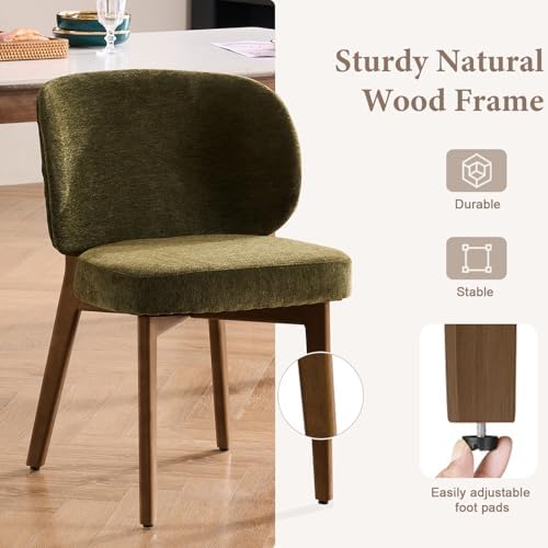 YOUNUOKE Single Dining Chair Modern Dining Room Chair Green