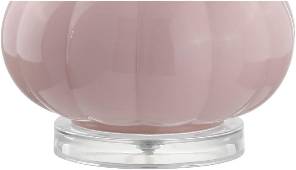JONATHAN Y Bette Glass Teardrop Table Lamp 28.5", Pink, Set of 2