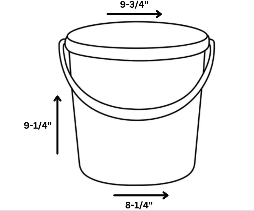 House Naturals Food Grade 2 Gallon Plastic Bucket with Screw on Lid - Made in...