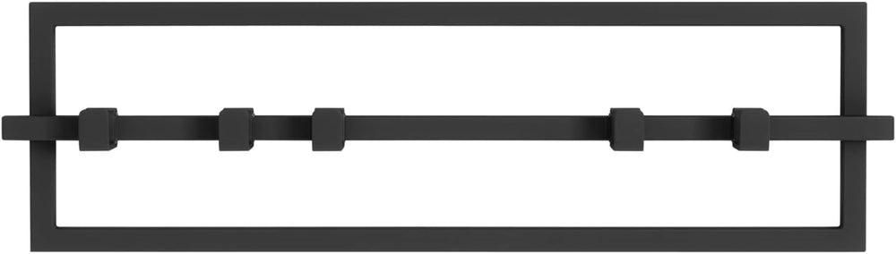 Umbra Cubiko Wall Hooks, Adjustable Steel Coat Rack, 5 Hook, Black