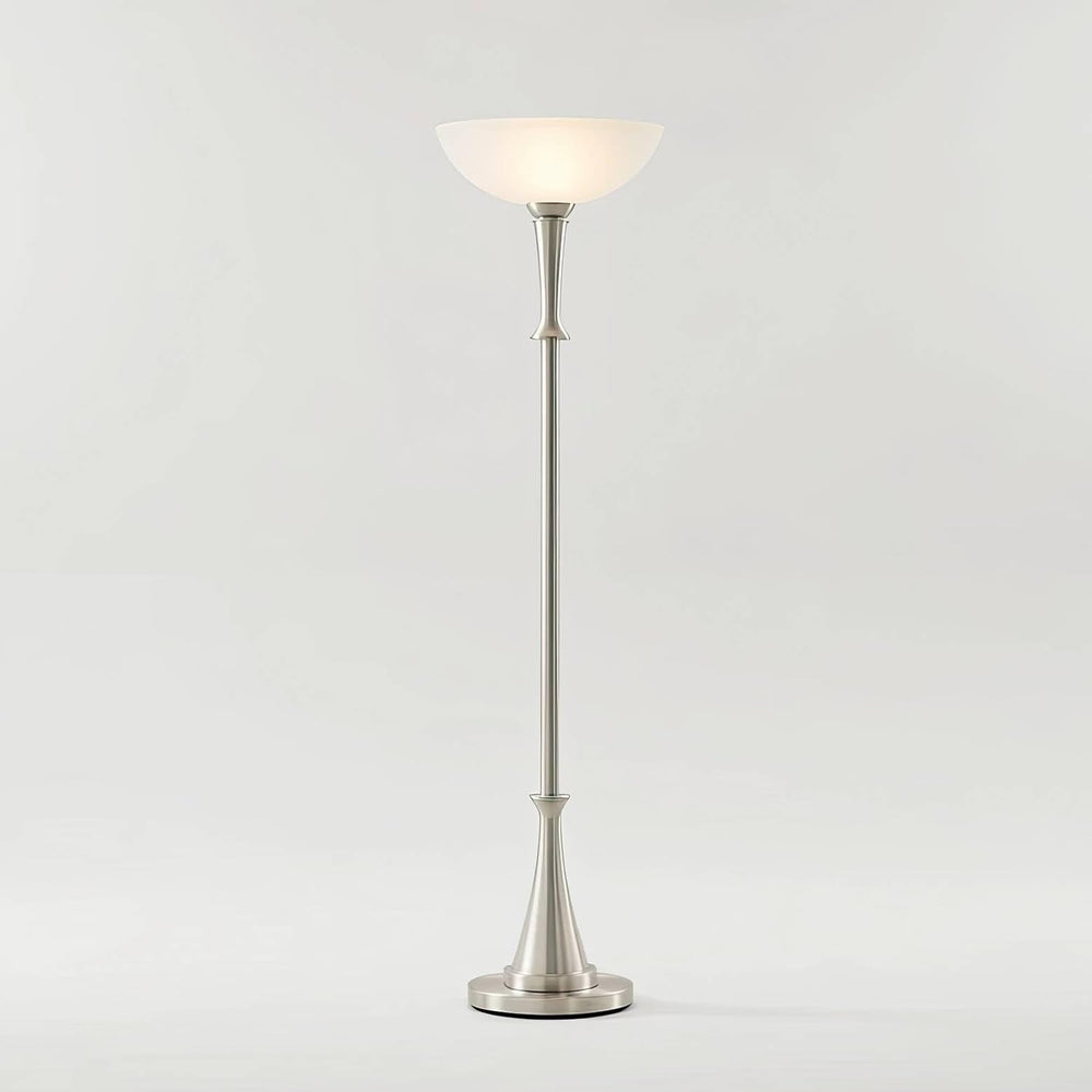 Verdugo 70" Tall Brushed Nickel Torchiere Floor Lamp with Dimmer