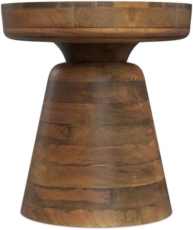 SIMPLIHOME Robbie 16" Wide Solid Wood Rectangular End Table in Walnut Brown