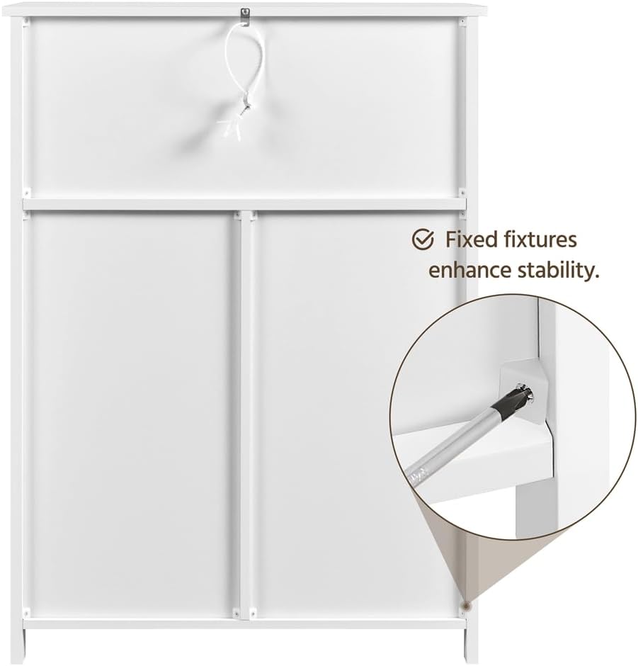 Yaheetech Large Freestanding Bathroom Storage Cabinet with 3 Drawers, White