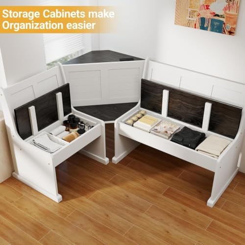 ENOR Breakfast Nook Table Set,Kitchen Corner Table Set for Dining Room