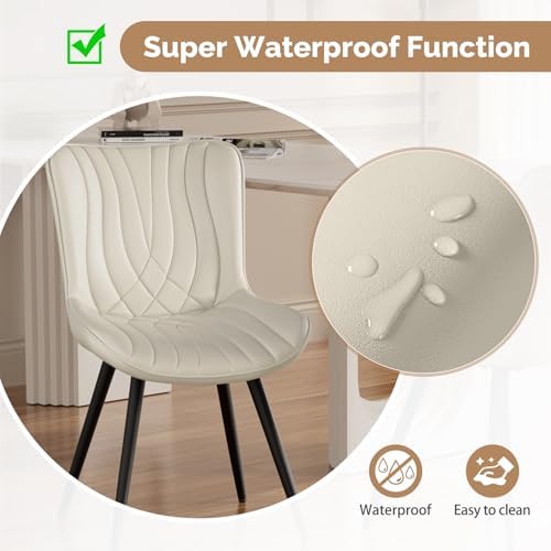 Modern Dining Chair, PU Leather Dining Room Chairs Set of 6