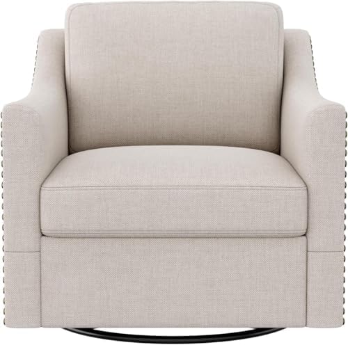 Swivel Accent Chair Set of 2，Armchair，Bronze Nail Decoration Comfy Living Roo...