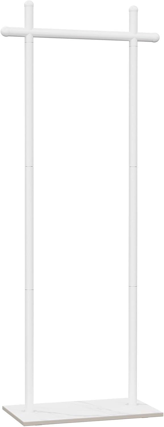 Industrial Clothes Racks,Metal Garment Trees,68.9in,White,Small