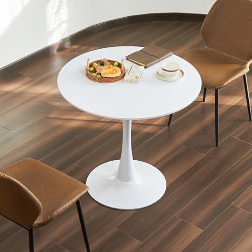 Round Dining Table, 24" Tulip Table (White)