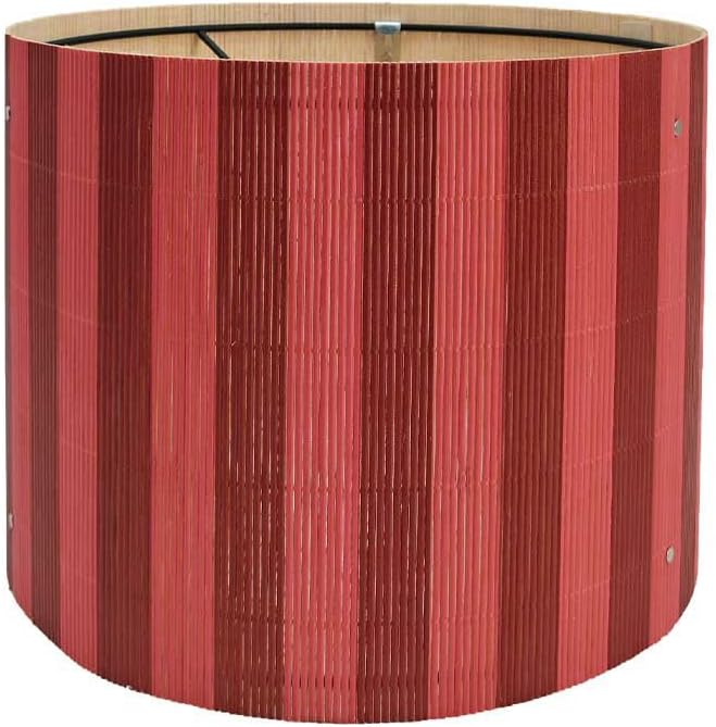 Bohemian lamp shade Art decorative Red Mix Stripes Minimalist 11.8x9Inch
