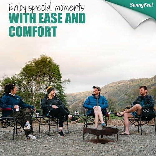 SUNNYFEEL Oversized Directors Camping Chair for Adults with Side Table