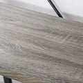 HSH 4-Shelf Bookshelf, Industrial Bookcase for Home Office, Light Grey Oak