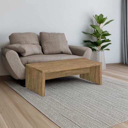 Coaster Lynette 47-Inch Living Room Rectangular Coffee Table, Mango 704128