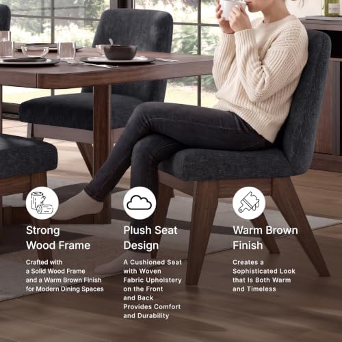 Signature Design by Ashley Dining Chairs Set of 2, Black Upholstered