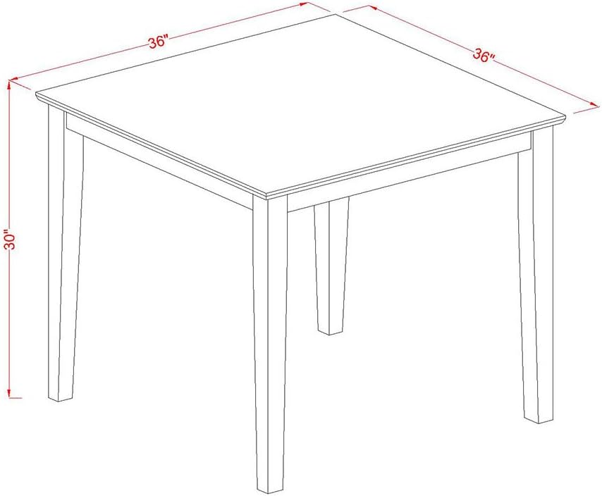 East West Furniture OXAB3-OAK-04 3 Piece Dining Table Set for Small Spaces Co...