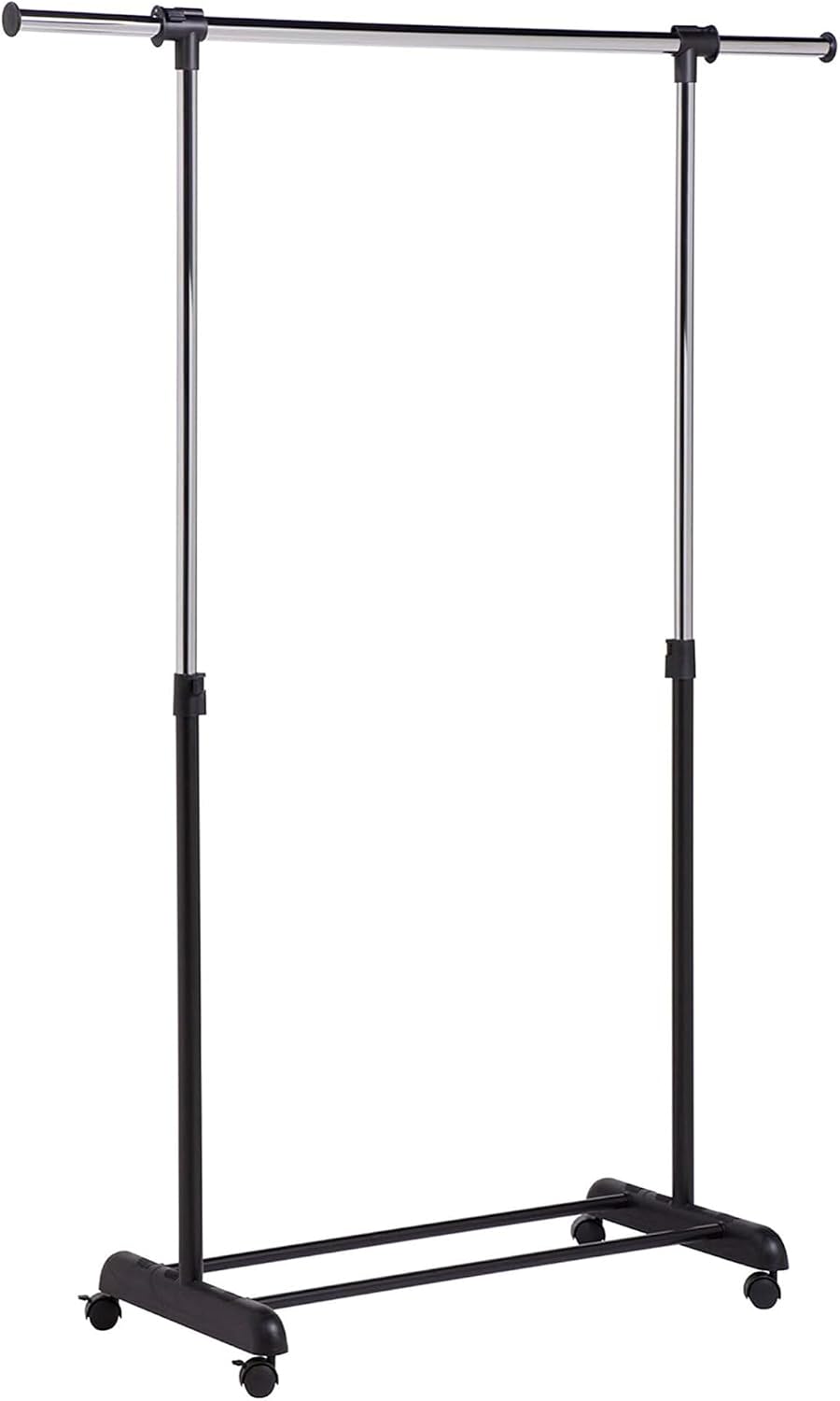 Honey-Can-Do Rolling Garment Rack with Adjustable Height and Width, Metal Clo...