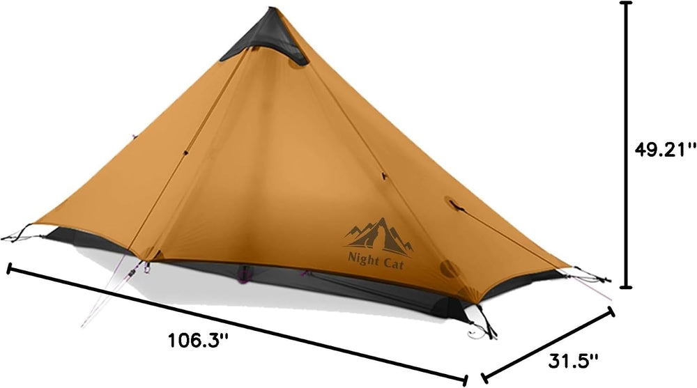 Night Cat Ultralight Tent 1 Person for Professional Backpacker Hiker 2 LBS On...
