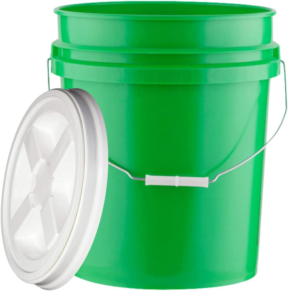 House Naturals 5 Gallon Plastic Food Grade BPA Free Bucket Pail with Screw on...