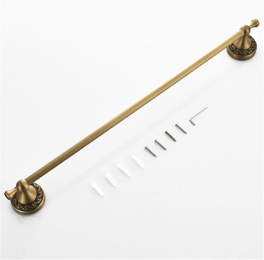 Flybath 20 Inch Towel Bar Brushed Brass Antique Wall Mount for Bathroom