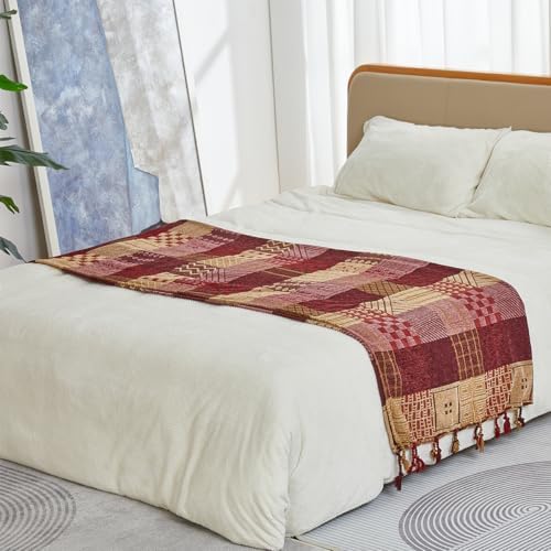 amorus Boho Throw Blanket, Sofa Blankets for Couch (M，60 * 75inch)