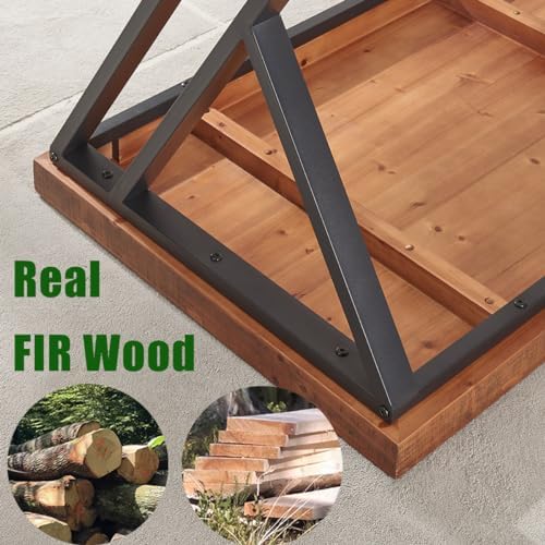 60" Real Wood Computer Desk, Natural Solid Wood Writing Desk