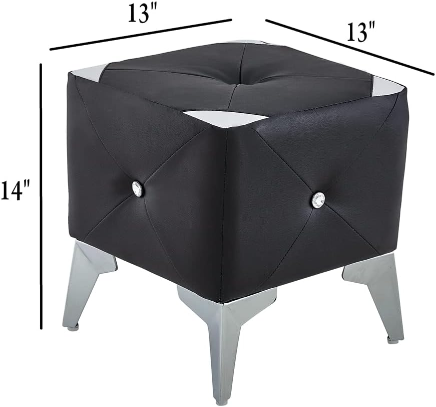 DRM'SCUUM Faux Leather Large Storage Ottoman Bench Set Foot Rest Stools f...