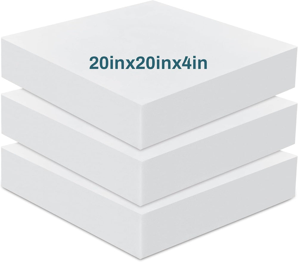 Frienda 3 Pack 4" x 20" x 20" Upholstery High Density Foam Cus...