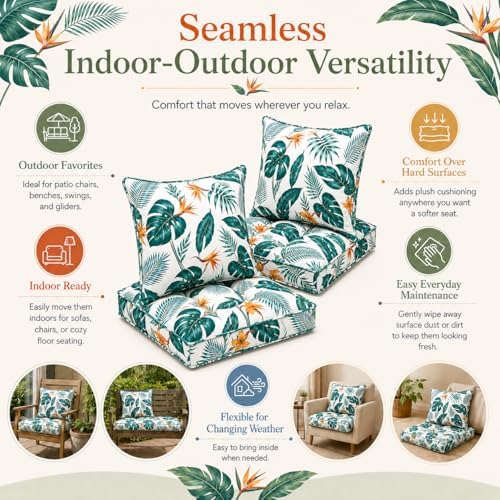 20x20 Outdoor Seat Cushions Set of 2