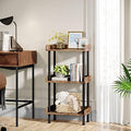 Hosfais Bookshelf Small Book Shelf 3 Tier Wood Bookcase