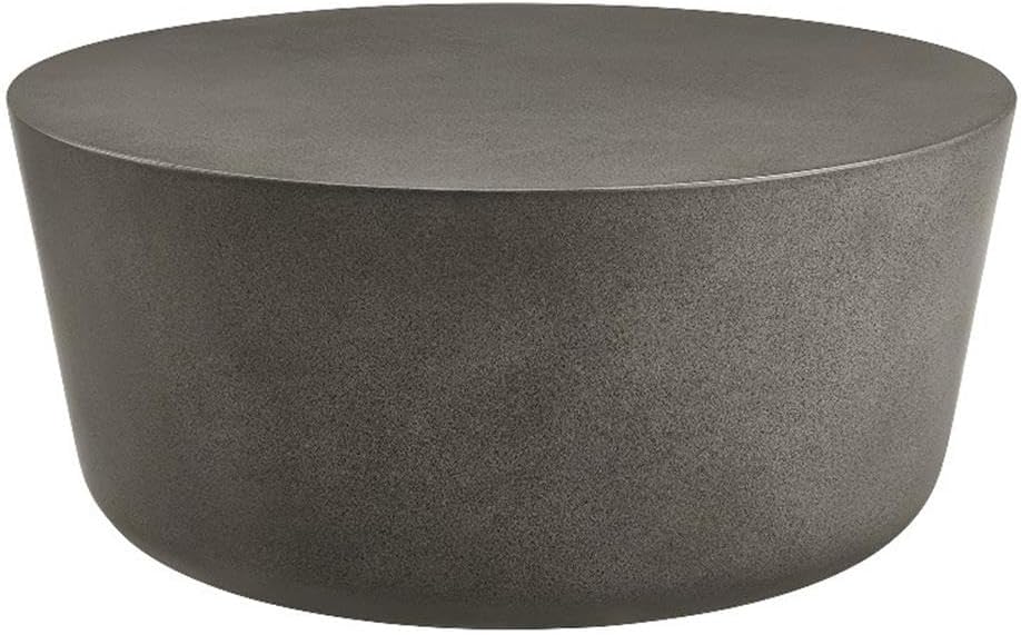 Modway Brion 34 Inch Round Concrete Coffee Table – Indoor/Outdoor Tapered Cyl...