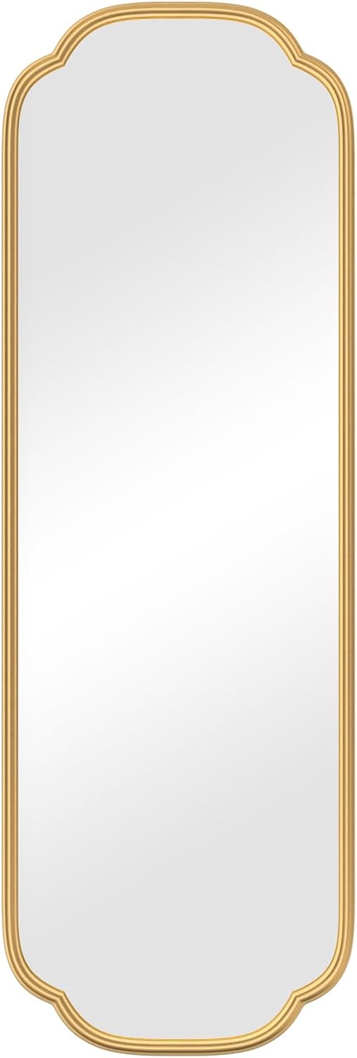 Ferytange 48"x16" Gold Door Mirror Full Length Over The Door with N...
