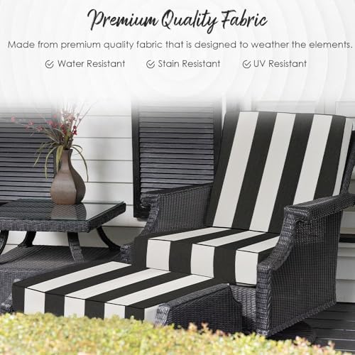RSH DECOR: Deep Seating Chair Cushion Set | 24” x 24” Seat | All-Weather Spun...