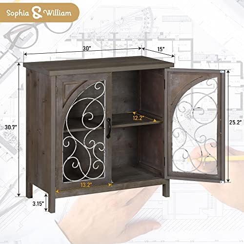 Sophia & William Accent Cabinet, Decorative Buffet Cabinet with Storage