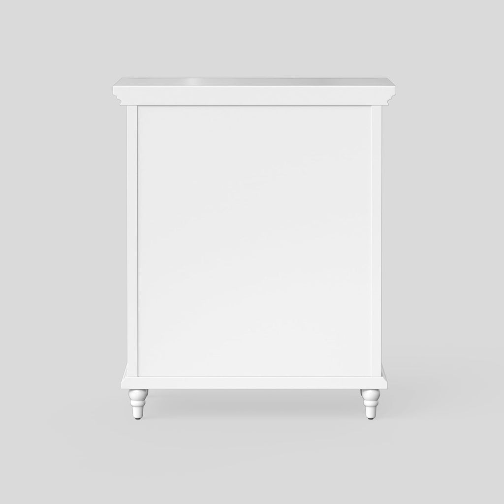 Teamson Home Florence 26 in. x 32 in. 2-Door Freestanding Wooden Floor Cabinet with Adjustable Shelves for Storage Solutions in Bathrooms, Kitchens, Laundry Rooms, Home Offices, White