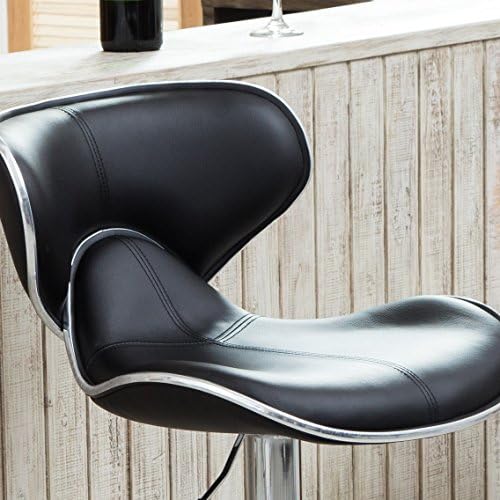 Roundhill Furniture Masaccio Cushioned Leatherette Upholstery Airlift Adjusta...
