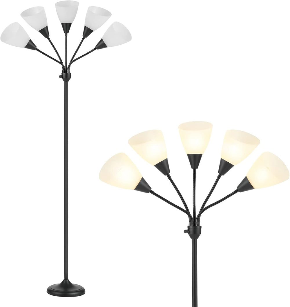 HonoDing Medusa Floor Lamps Standing Lamps 5 Heads Adjustable Reading Light L...