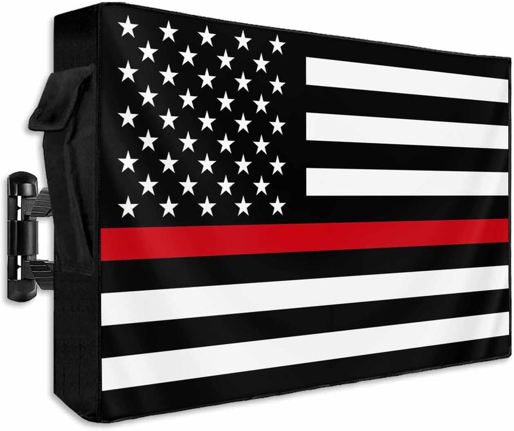 American Flag Outdoor TV Cover 48 to 50 Inch Weatherproof, US Flag 600D Oxfor...