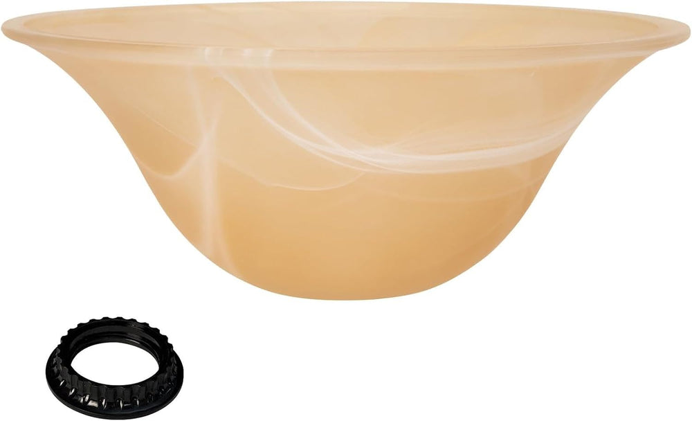 Glass Bowl Shade Replacement for Torchiere Floor Lamp, Standing Lamp Replacem...