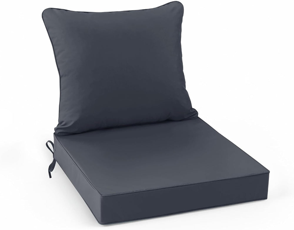 Summsun Outdoor Cushions for Patio Furniture, 22 x 22 in, Dark Grey, 1 Set
