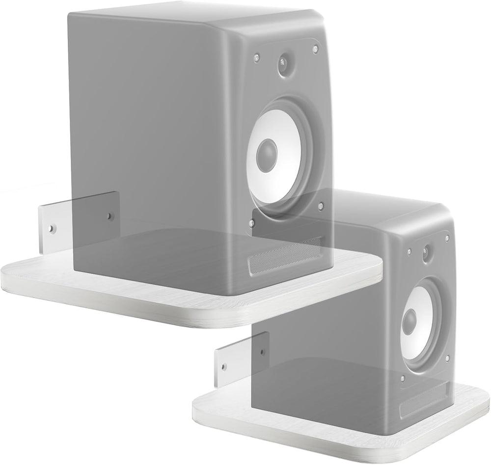 WALI Surround Sound Speaker Wall Mount, 1 Pair Heavy Duty Floating Shelf