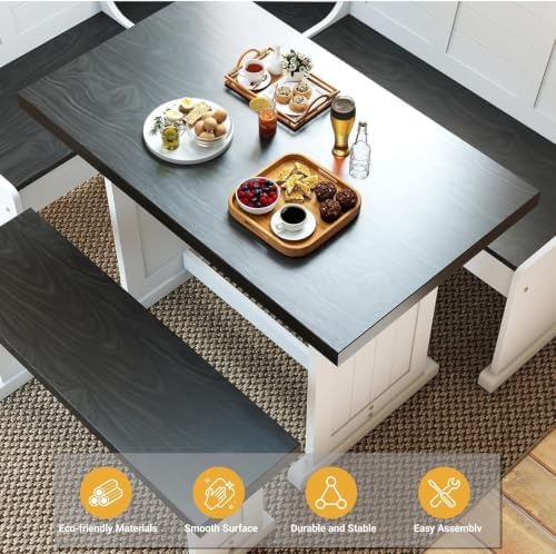 ENOR Breakfast Nook Table Set,Kitchen Corner Table Set for Dining Room