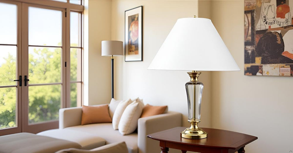Aspen Creative 32206A Hardback Empire Spider Lamp Shade in White, 6" Top...