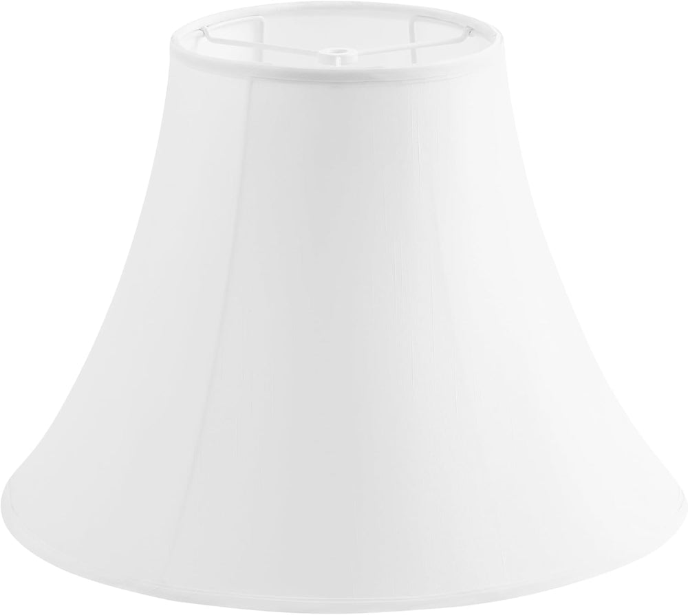Aspen Creative 38018 Handsewn Bell Traditional Collapsible Spider Shade in Wh...