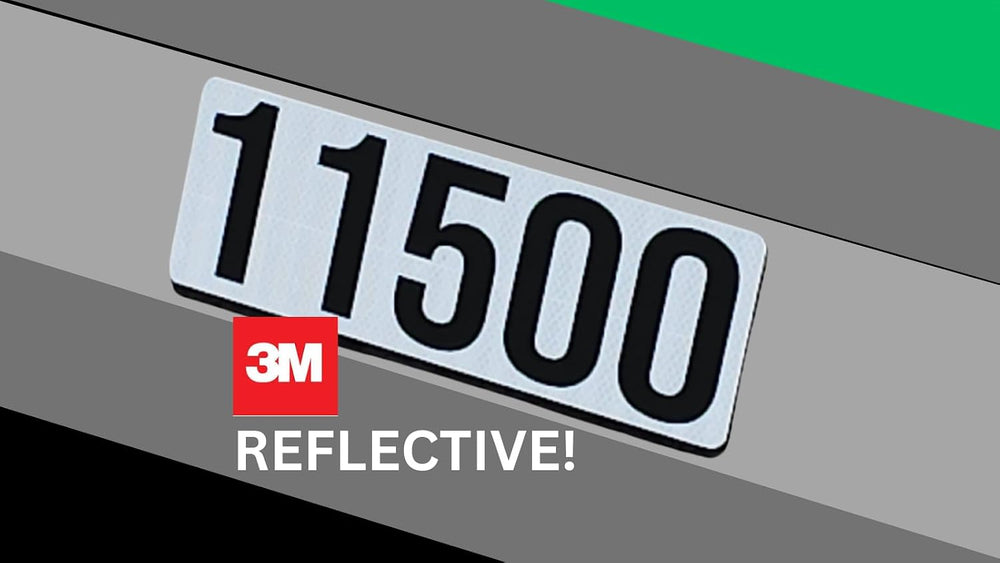 Reflective Curb Address Sign with 4 Inch Numbers