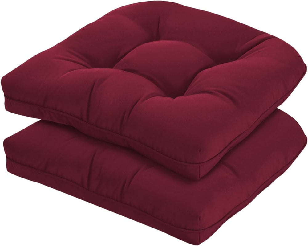 19x19 Outdoor Chair Cushions Set of 2, Tufted Wicker Patio Furniture Cushions...