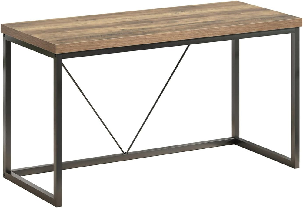 FOLUBAN Modern Home Office Desk, Rustic Wood and Metal Computer Desks, Indust...